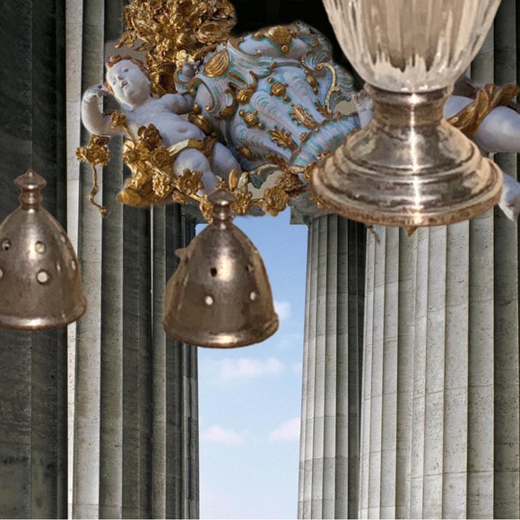 Antique Sterling Silver Sheffield Silver Co NY Crystal Salt & Pepper Shakers - Picture 9 of 10